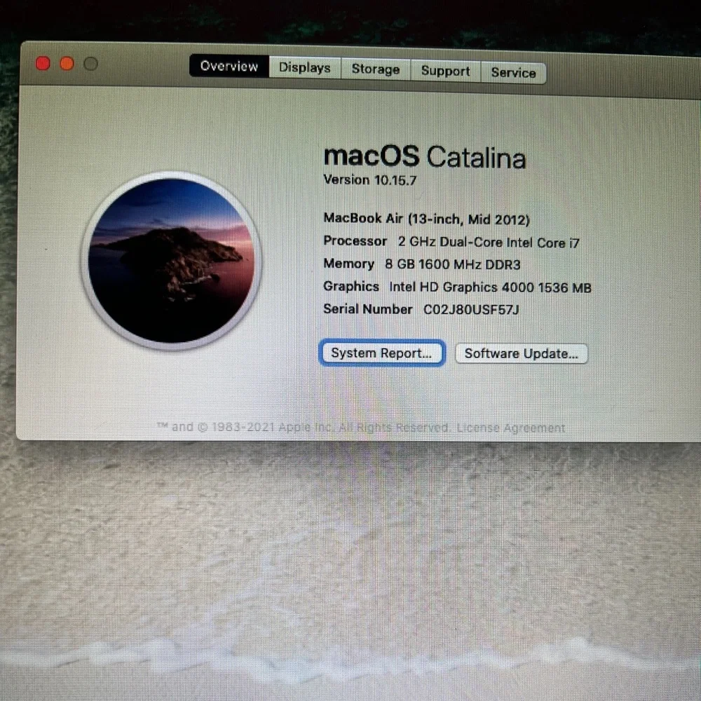 Apple MacBook Air 13 inch 2012